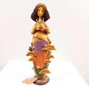 Blooming Wild Karen Hahn Enesco 2003 "Dusk" Figurine With Poem & Floral Design
